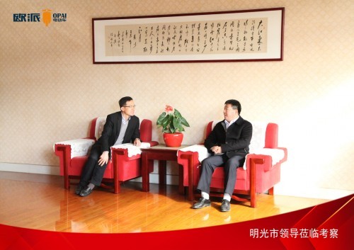 安徽省明光市副市长一行莅临欧派科技参观考察